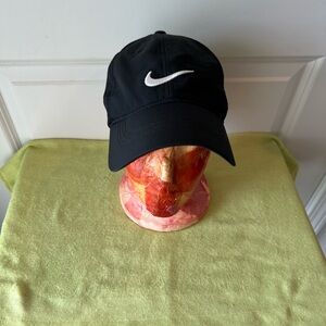 Nike Golf Classic Black Hat with White Swoosh